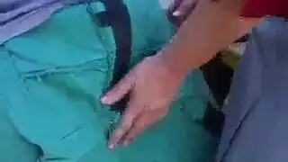 تظهر شبه عارية وتتعرض للضرب بقوة