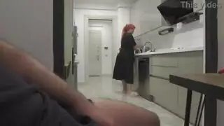 busty arab stepmom submits to step sons demands for anal sex