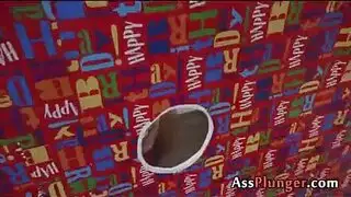 متعة النشوة الشديدة تنتهي بوجه فوضوي