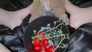 المتطرفة غريب المتشددين الغذاء مع الفواكه، الشوكولاته،