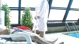 young teen slut fucked hard by the pool