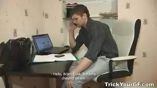 ماضي صديقتي القذر يؤدي إلى إيلاج مزدوج