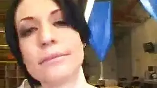blonde bombshell collects cocks from the street for a group fuck