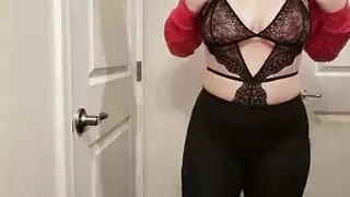 this bra and thong set is begging for a rough facial finish