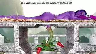 شقراء تحصل على الديك خنثى على المقعد الخلفي عن طريق الاستلقاء على ظهرها وإعطاء اللسان لطيف