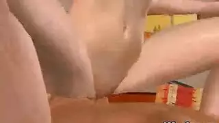 مذهل الكرتون شقراء مع الثدي الكبيرة النطاط، إيفا أموري يركع واتخاذ الديك الضخم من الخلف.