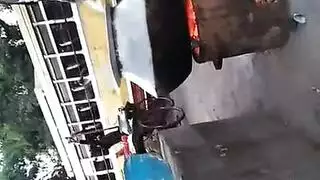huge black cock stretches and pumps a mug