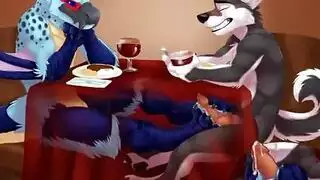 احتفال جنسي حيواني ينتهي بقذف على الوجه