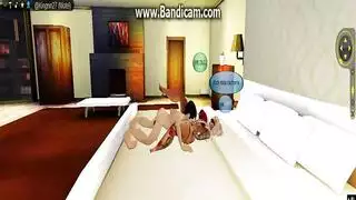 ثلاثي إباحي مكثف مشهد إيلاج مزدوج