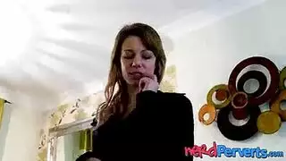 young babe in tiny socks gets stuffed by huge hard dick